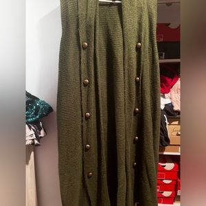 Sleeveless sweater duster
